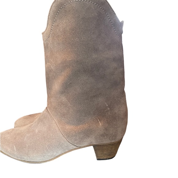 See By Chloe Suede Ankle Cowboy Boots - Picture 5 of 7